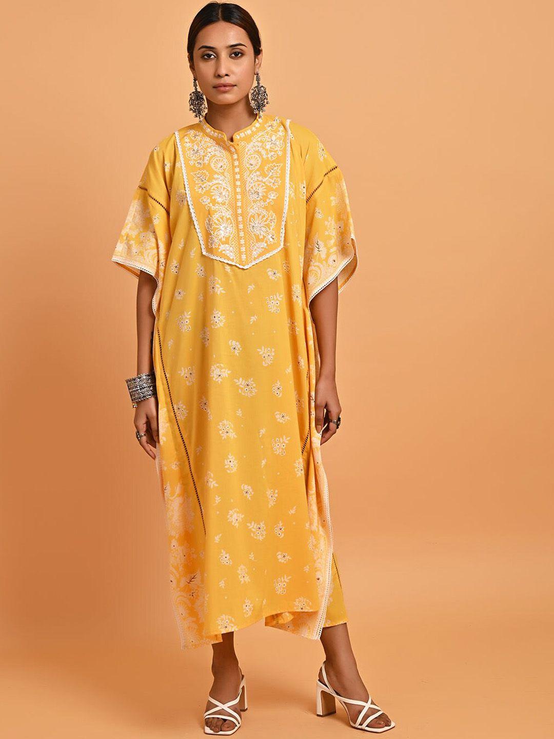 lakshita floral printed kaftan ethnic dress