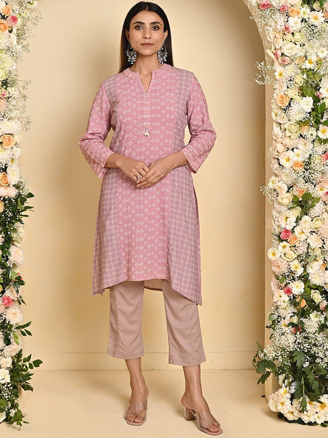 lakshita geometric printed georgette georgette a-line kurta