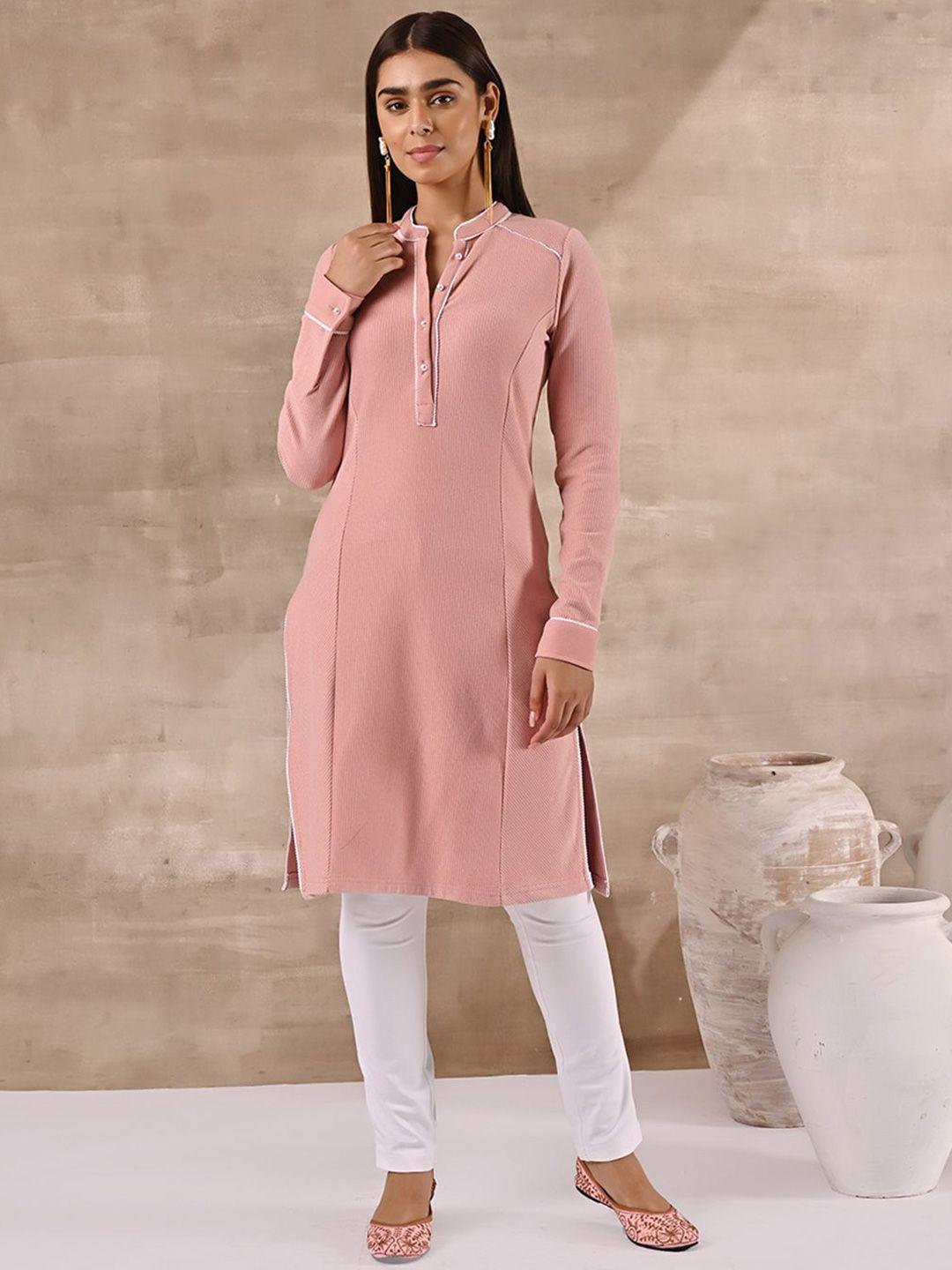 lakshita mandarin collar striped kurta