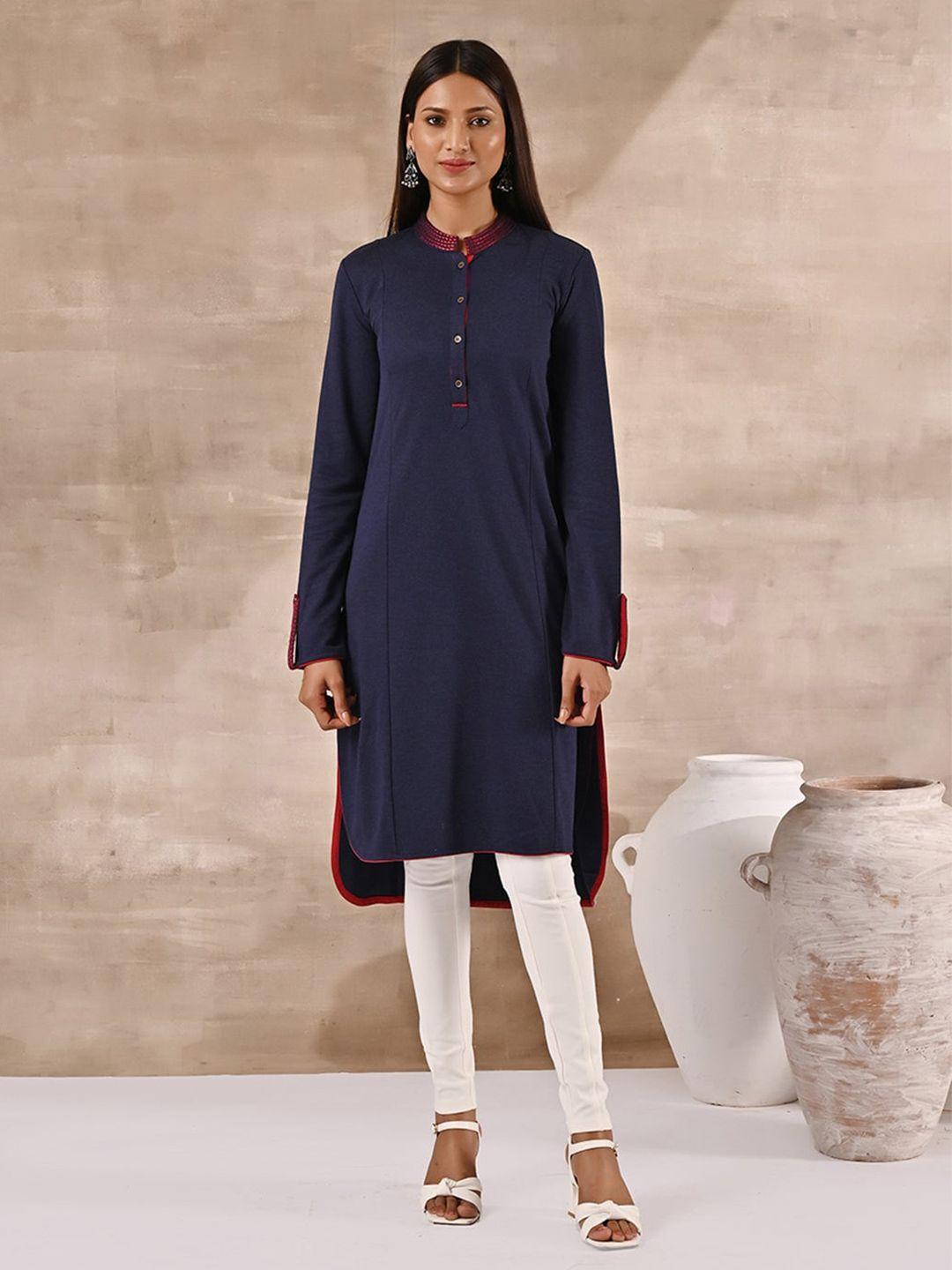 lakshita thread work denim kurti