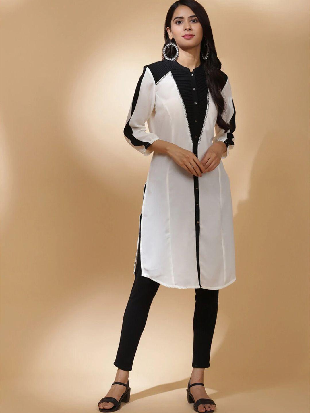 lakshita white & black kurti