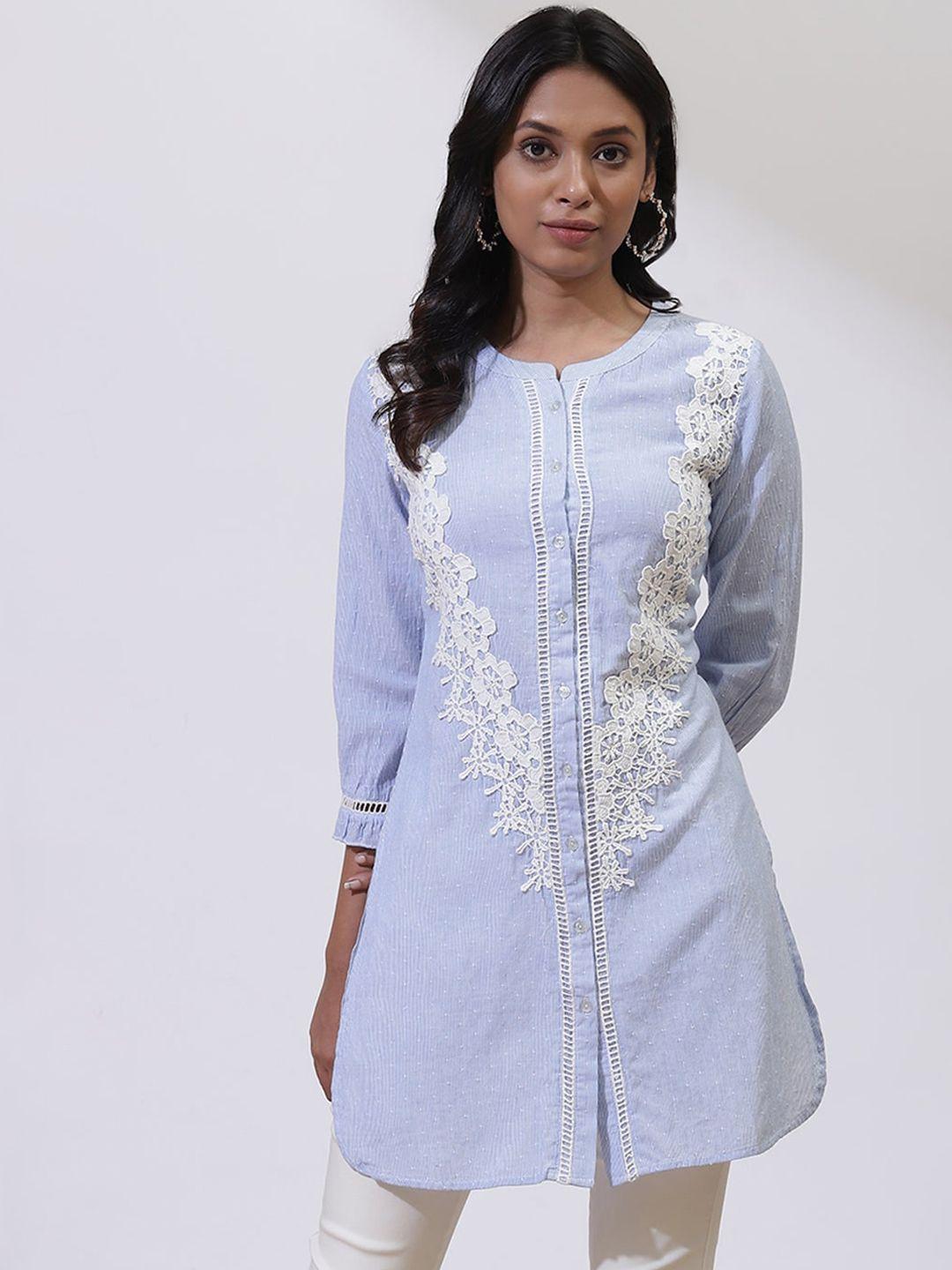 lakshita women floral embroidered cotton a-line kurta