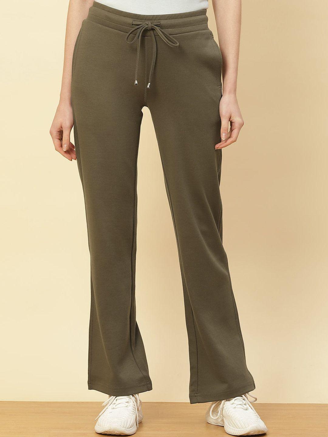 lakshita women green high-rise trousers