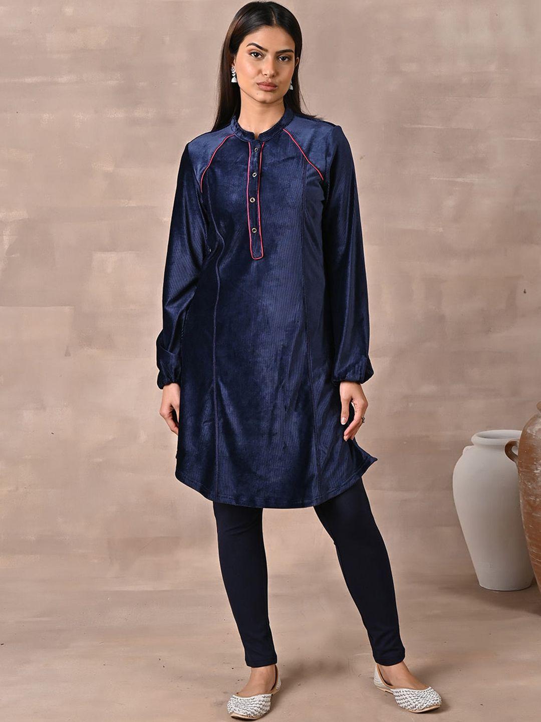 lakshita women puff sleeves pure cotton panelled a-line kurta