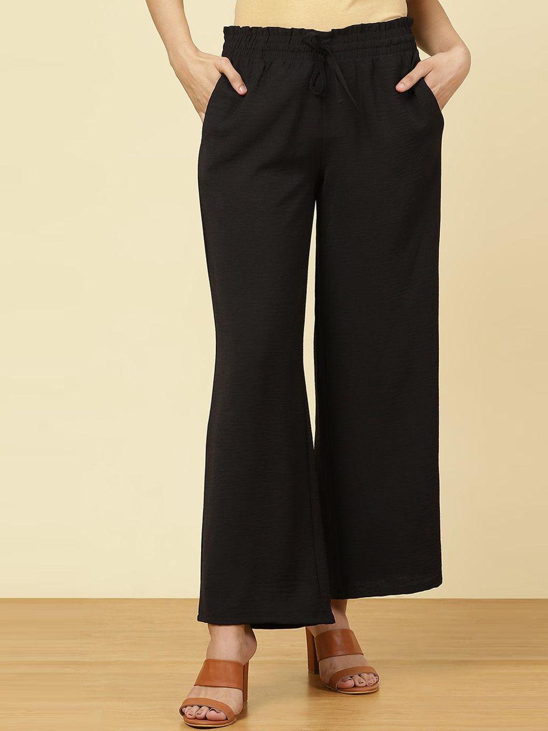 lakshita women relaxed loose fit easy wash parallel trousers