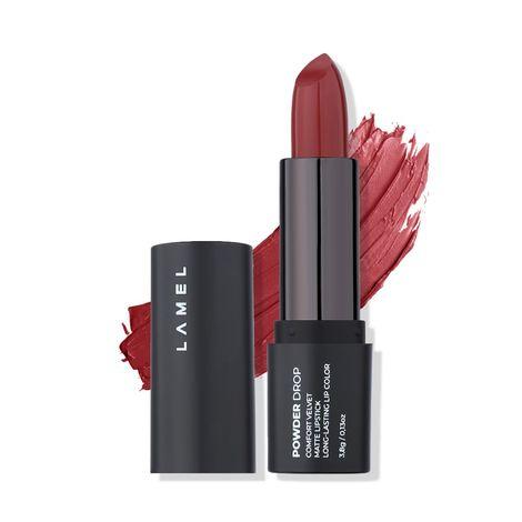 lamel powder drop matte lipstick 401 cold beige 3.8gm