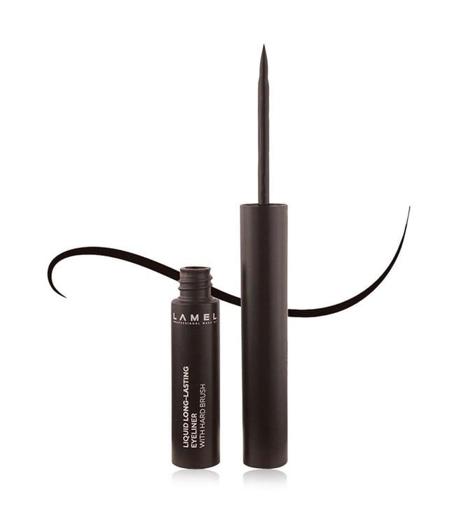 lamel professional liquid long-lasting eyeliner with hard brush 01 black - 3.5 gm