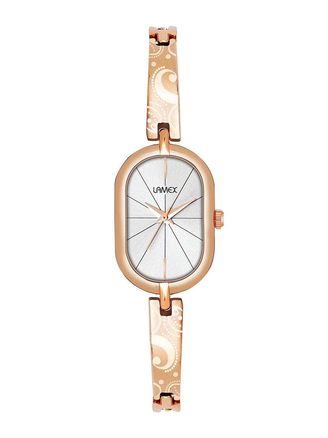 lamex women rose gold analogue watch milanodlx-7700-rg-ss