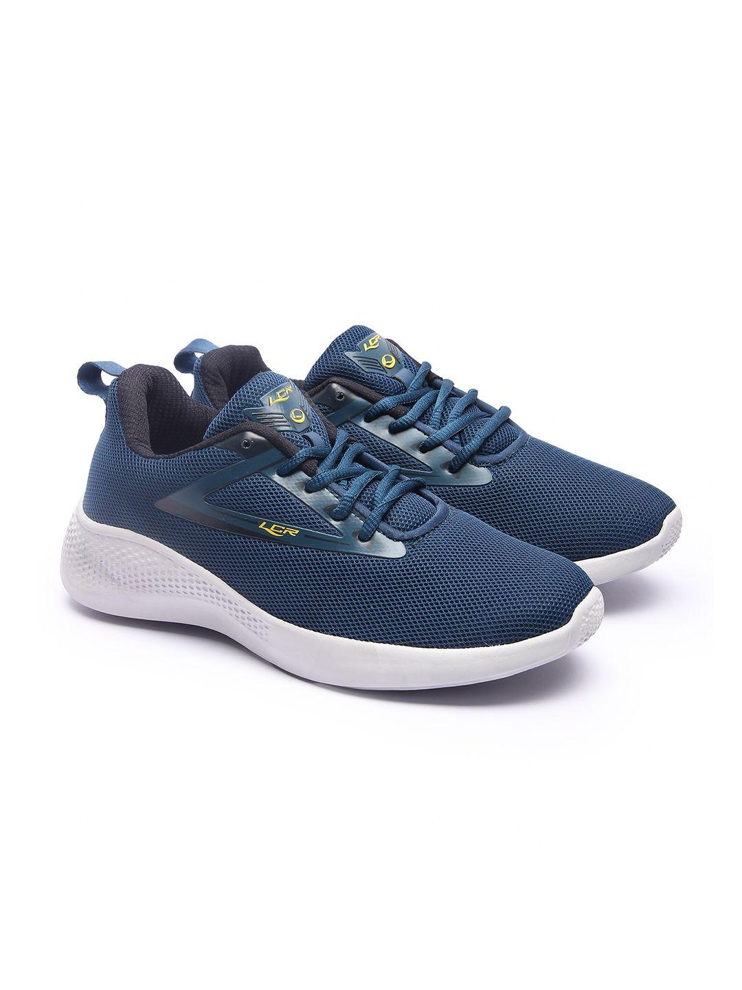 lancer men navy blue mesh running non-marking shoes