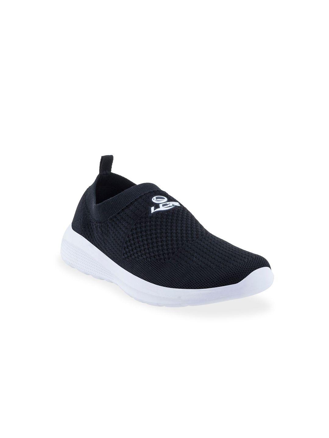 lancer unisex kids black textile running non-marking shoes