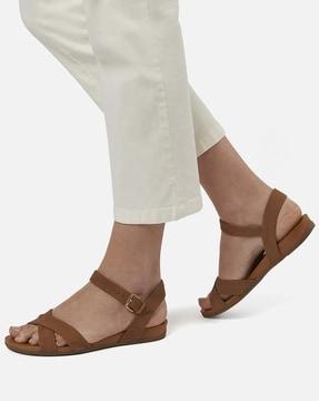 landie - criss- cross strap flat sandals