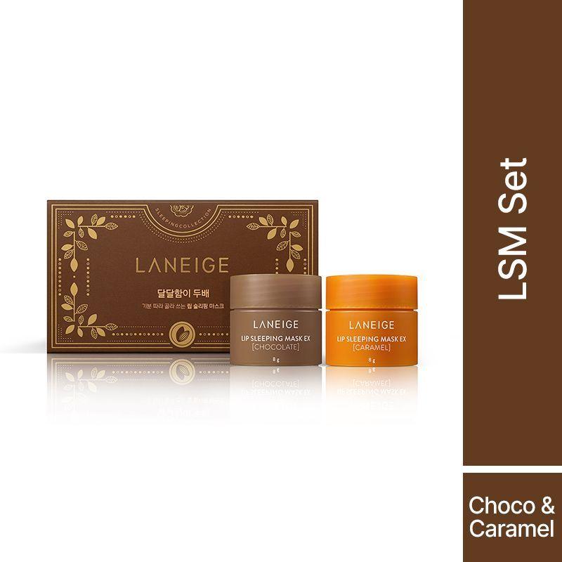 laneige lip sleeping mask set caramel and choco