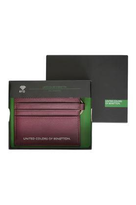 lanz leather men's casual wear card holder - wine