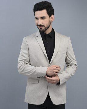 lapel-collar peacoat jacket