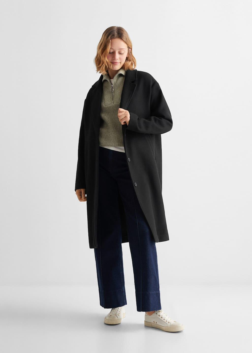 lapelled straight-cut coat