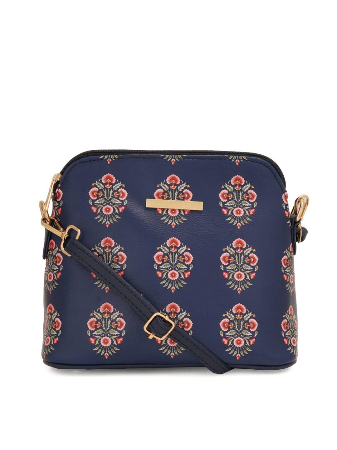 lapis o lupo ethnic motifs printed structured sling bag