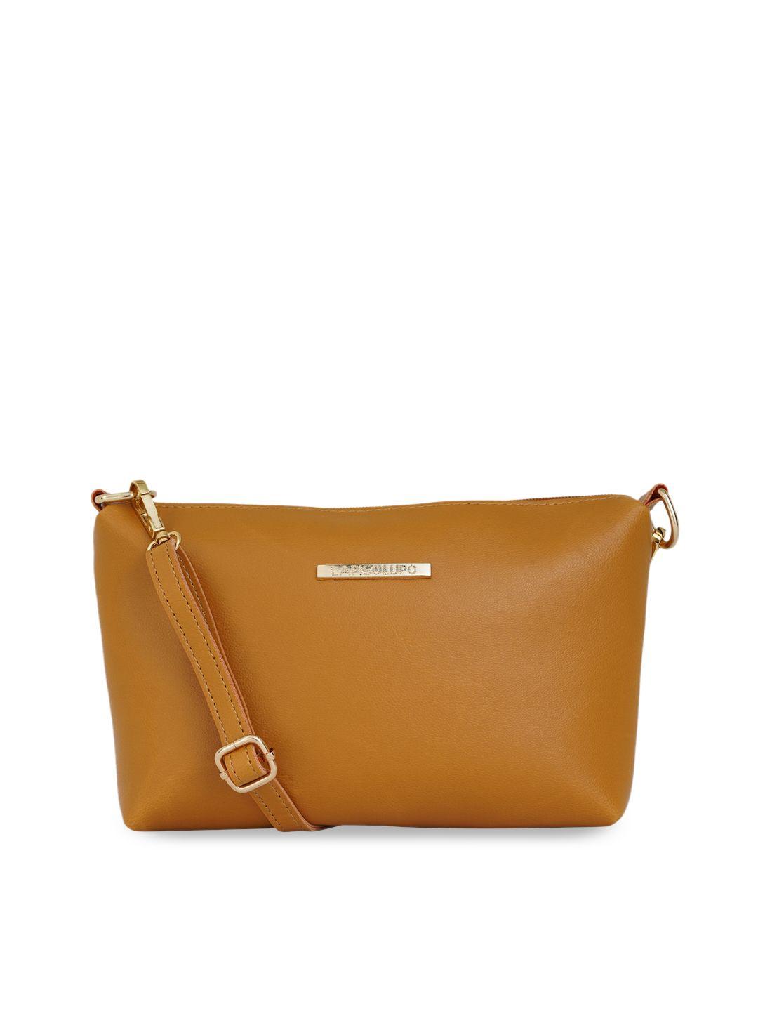 lapis o lupo mustard structured sling bag