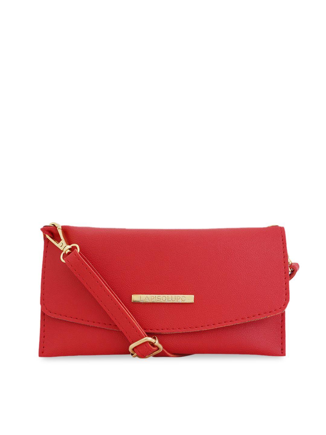 lapis o lupo red solid sling bag