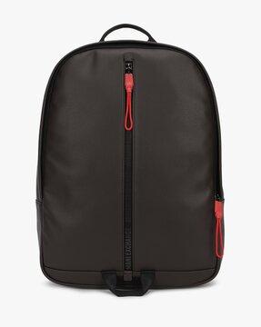laptop backpack with rubberized zip