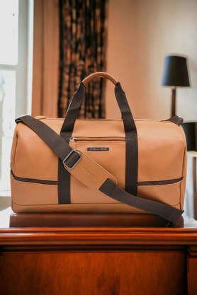 larisa stylish fashionable classy leather unisex duffel bag - natural