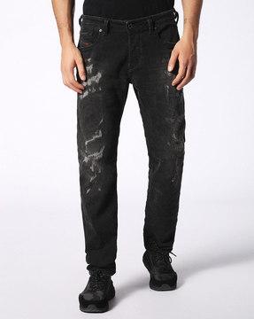 larkee-beex tapered fit washed jeans