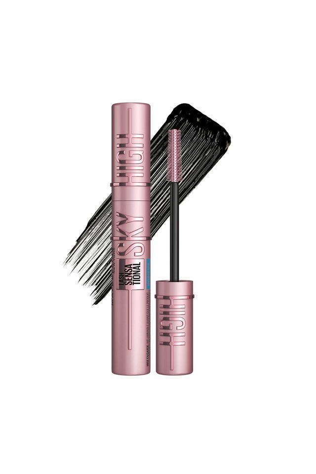 lash sensational sky high waterproof mascara - lengthening and volumizing mascara with bamboo extract _ fibres - very black 6 ml