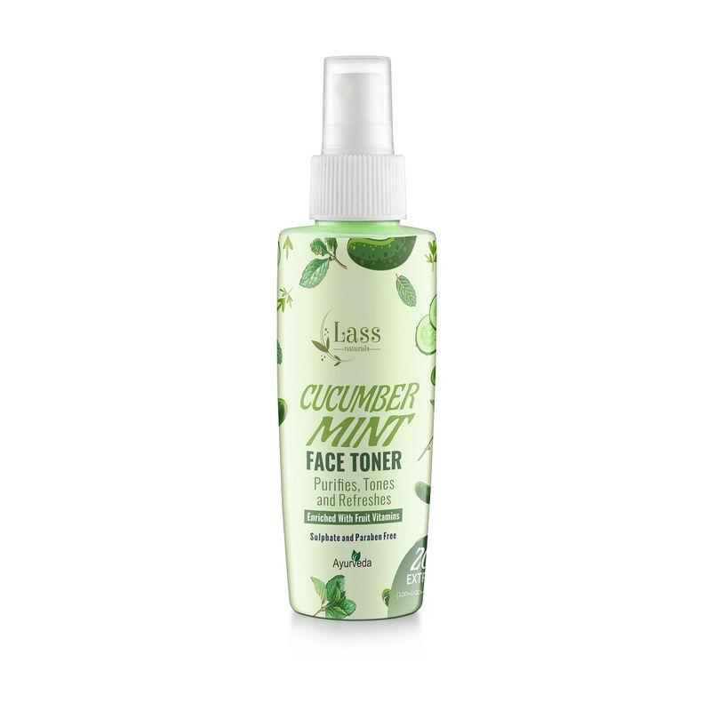 lass naturals cucumber & mint face freshener & toner 20% extra