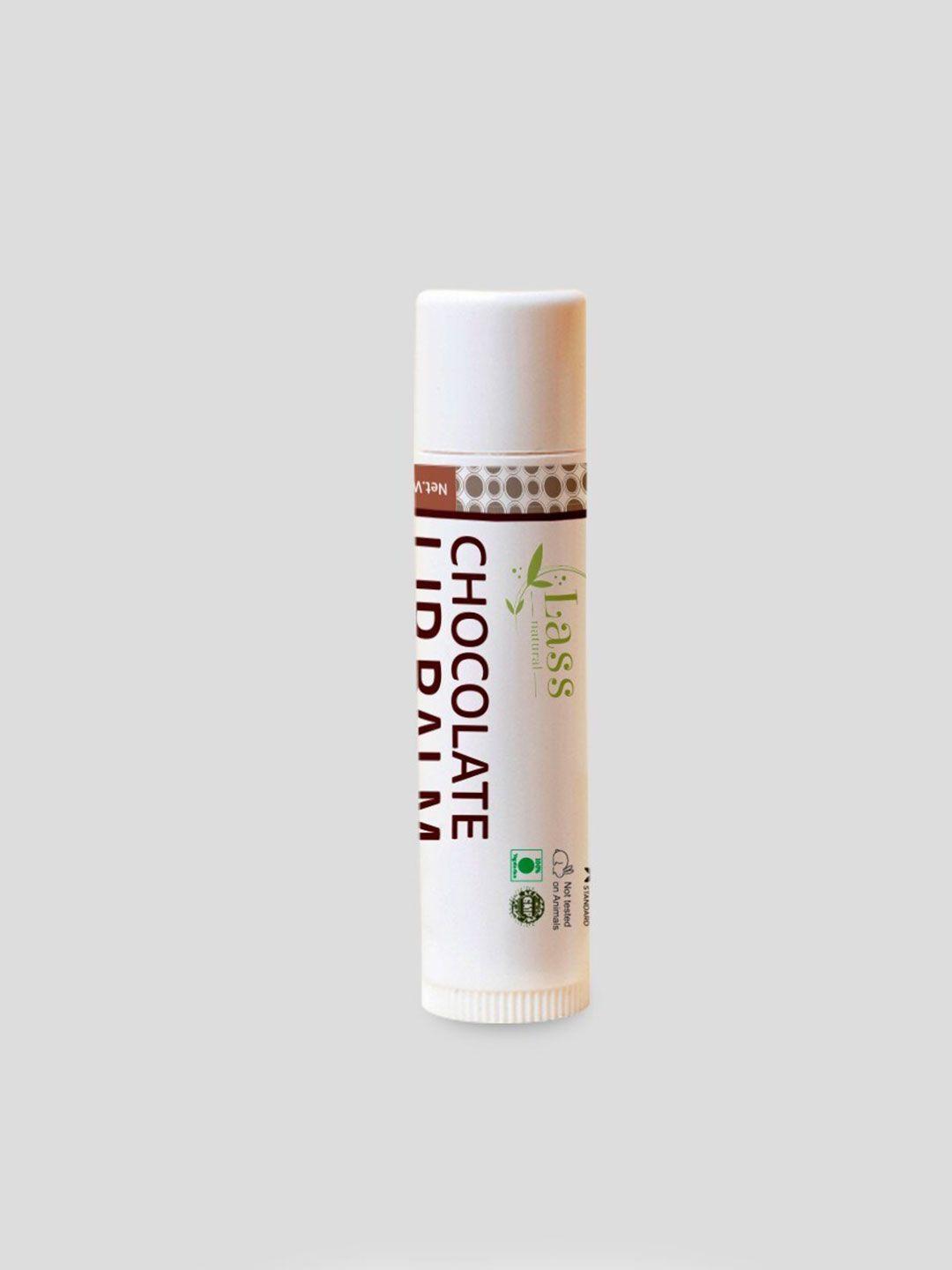 lass naturals herbal lip balm for chapped & cracked lips 8 g - chocolate
