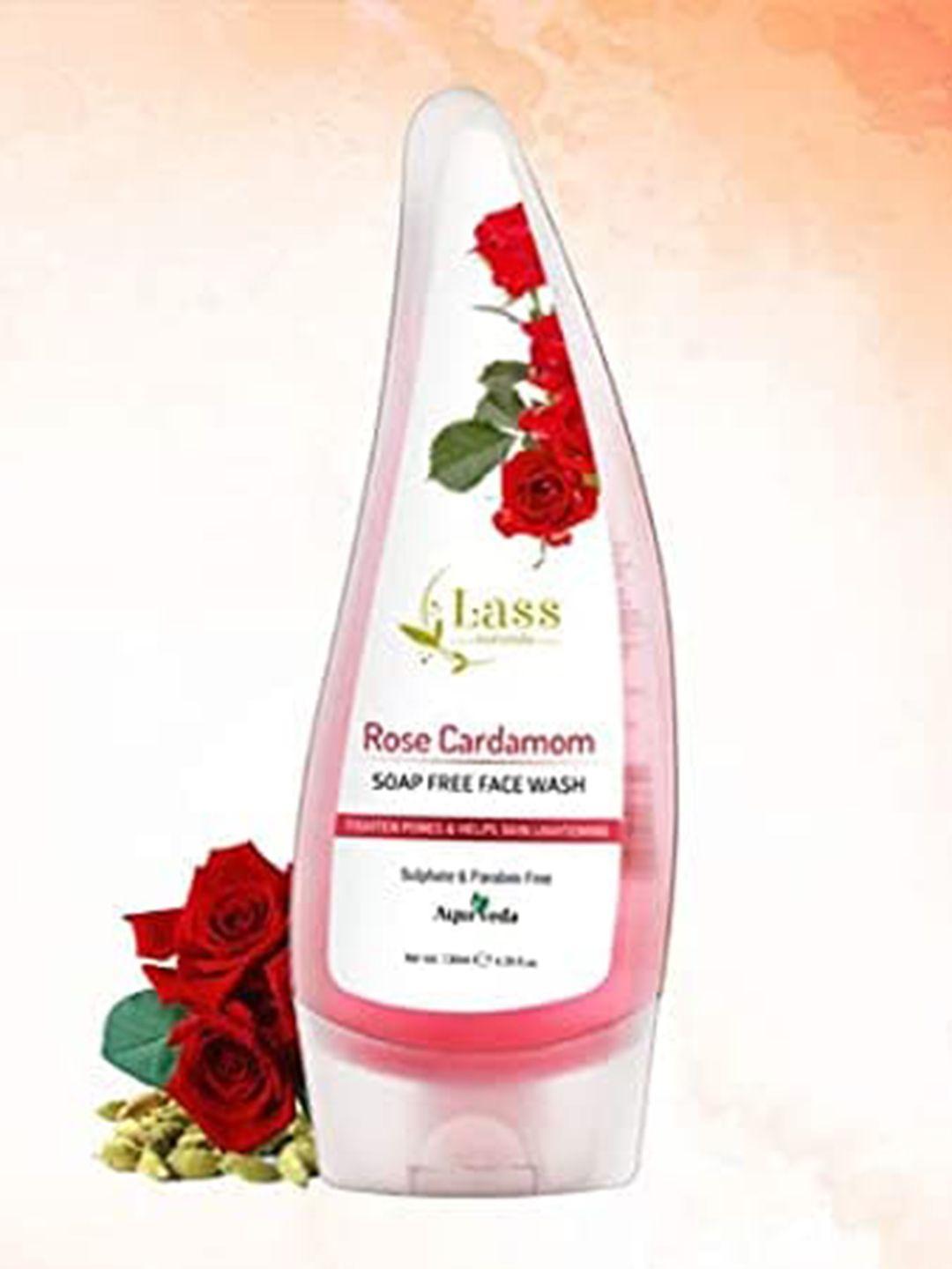 lass naturals rose & cardamom face wash - 130 ml