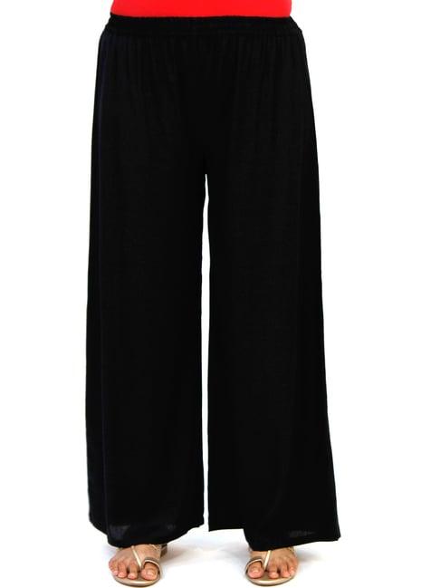 lastinch black rayon regular fit palazzos