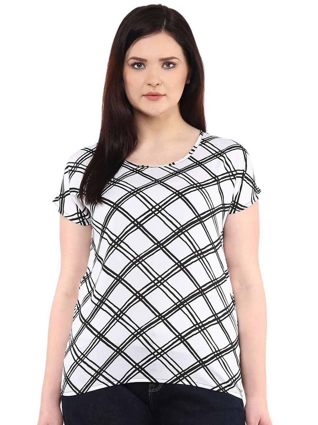 lastinch checked round neck regular top