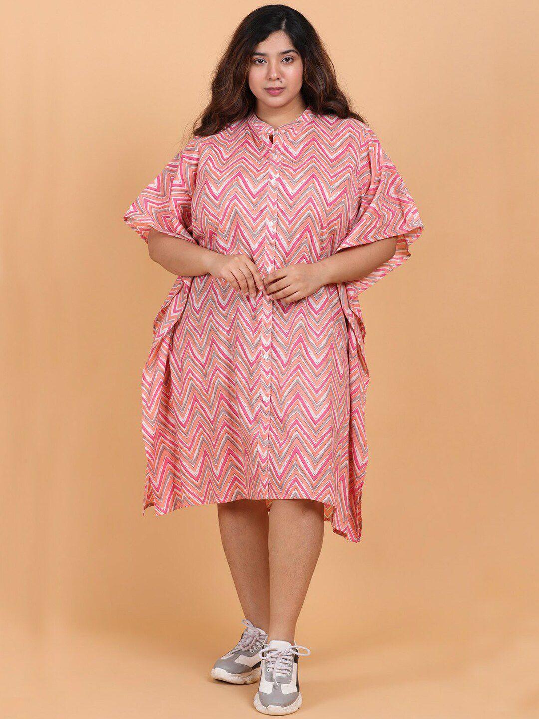 lastinch pink & white kaftan dress