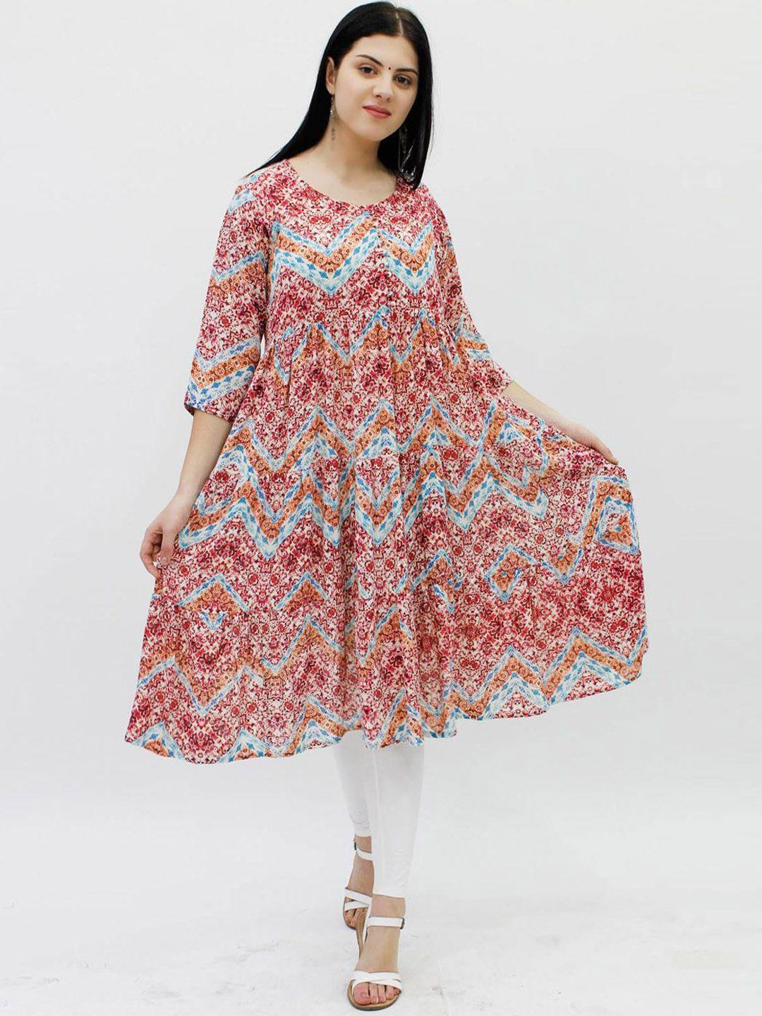 lastinch printed crepe anarkali kurta