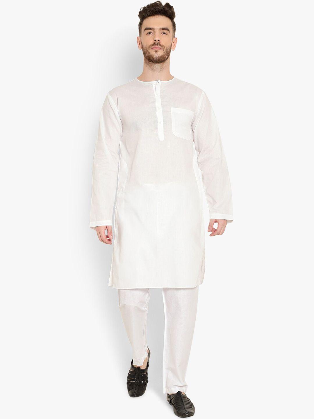 latest chikan garments men white thread work white romance kurta