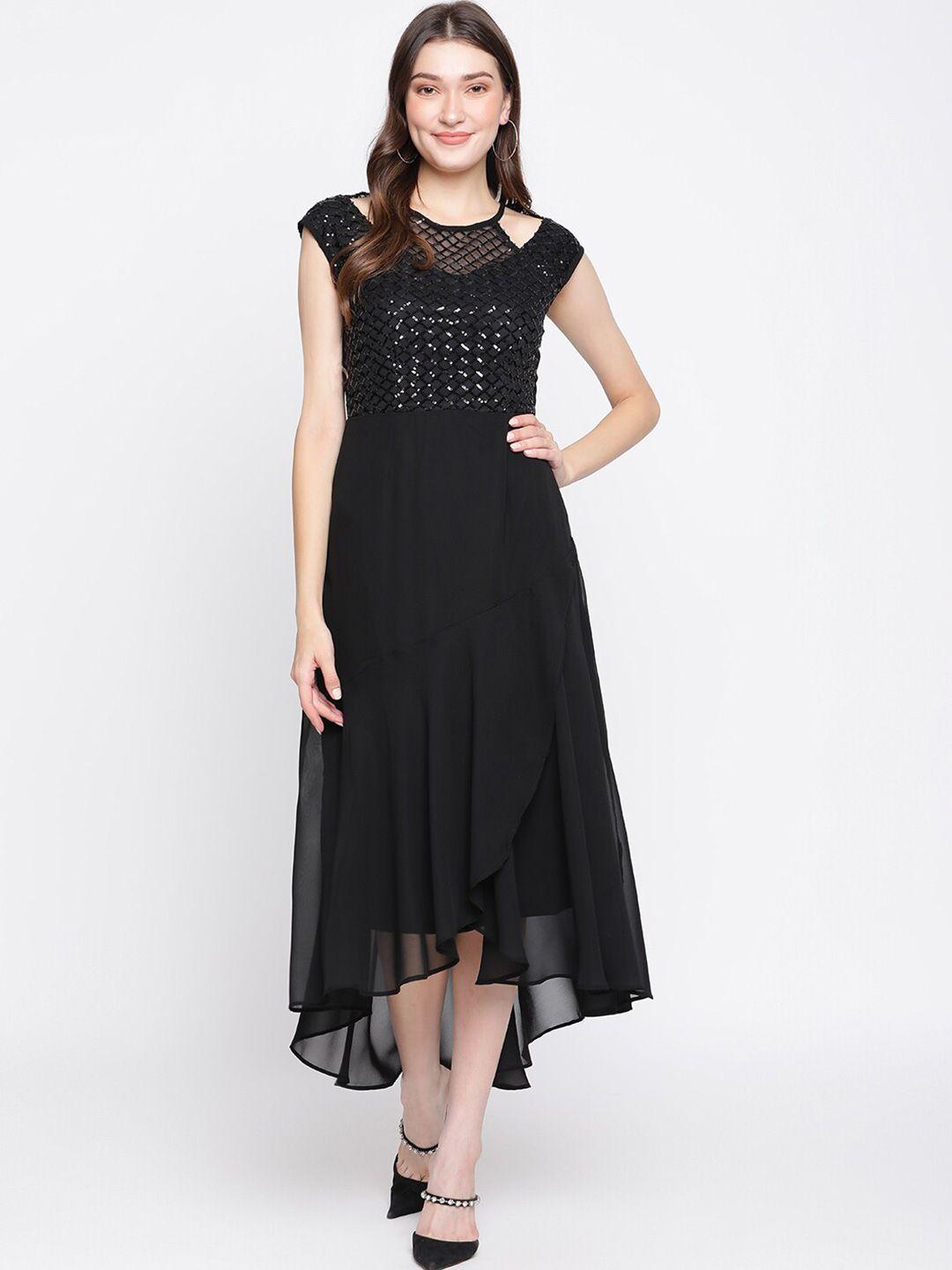 latin quarters black embellished maxi dress