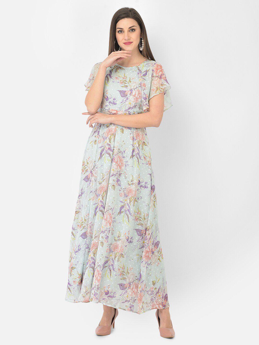 latin quarters blue floral maxi dress