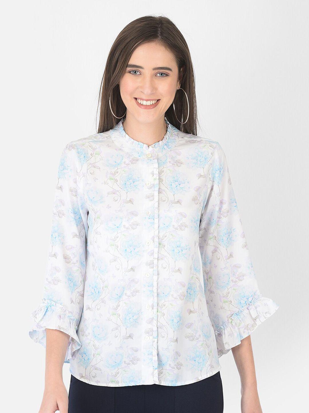 latin quarters blue floral print shirt