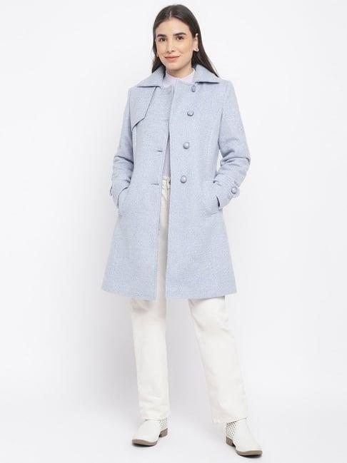 latin quarters blue textured coat