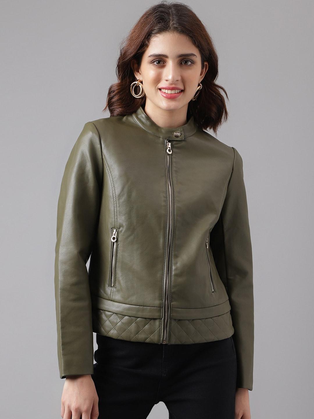 latin quarters stand collar crop leather jacket