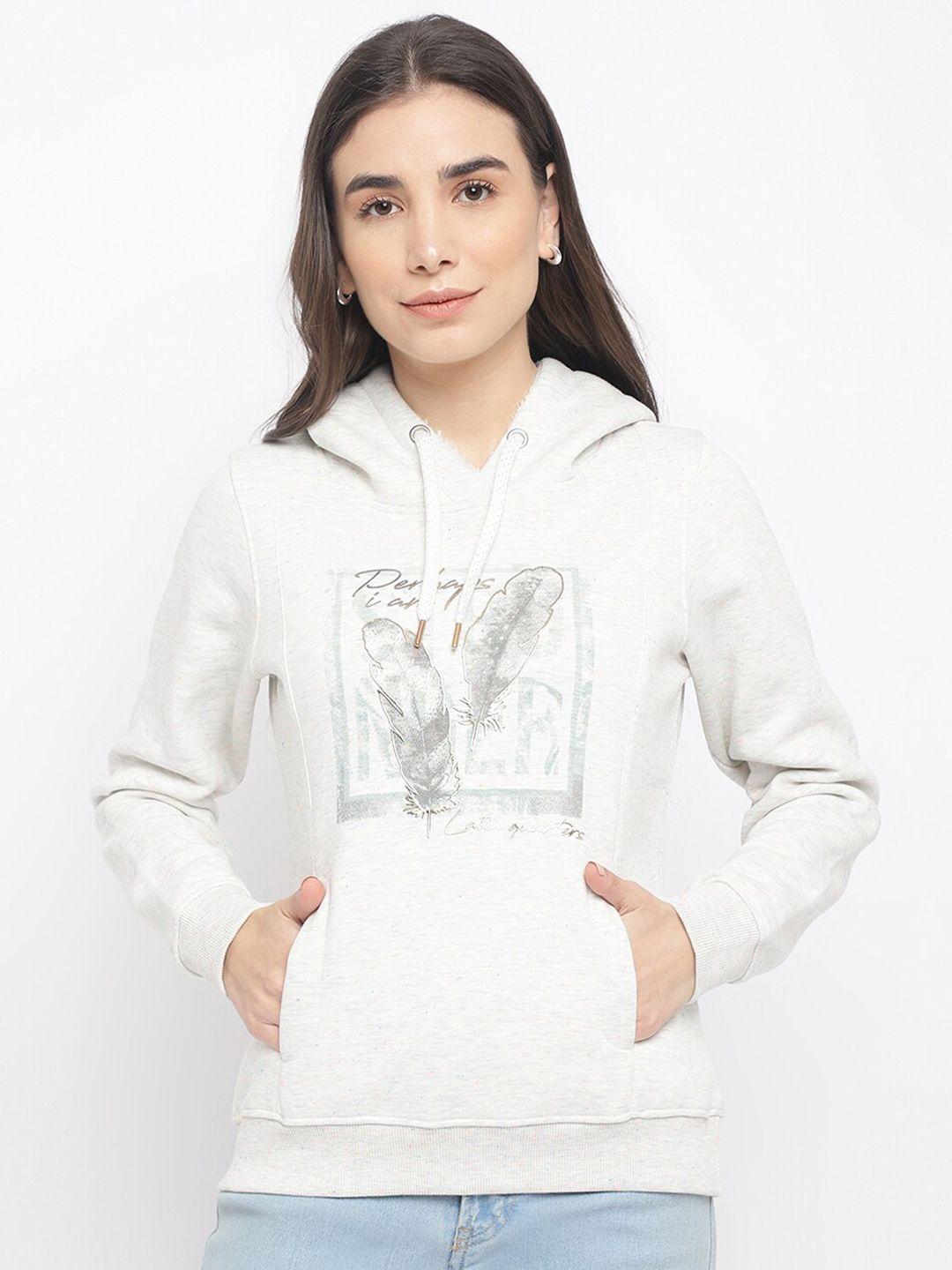 latin-quarters-women-white-&-grey-printed-hooded-pullover-sweater