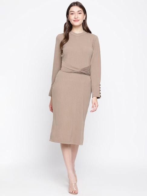 latin quarters beige midi dress