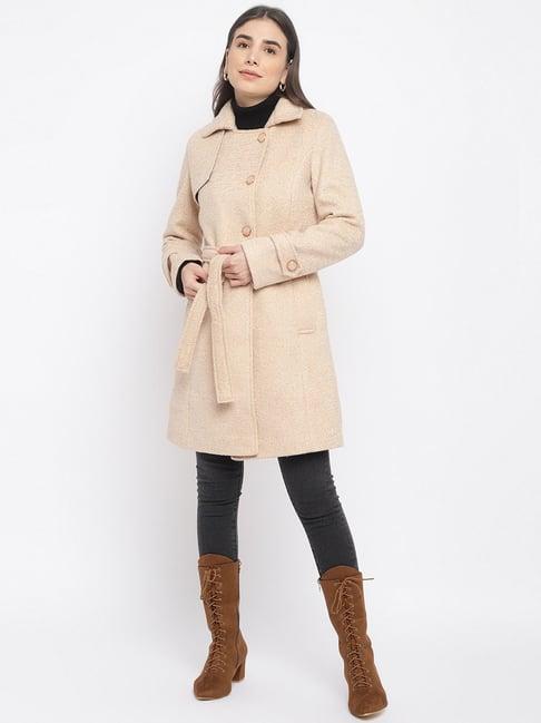 latin quarters beige textured coat