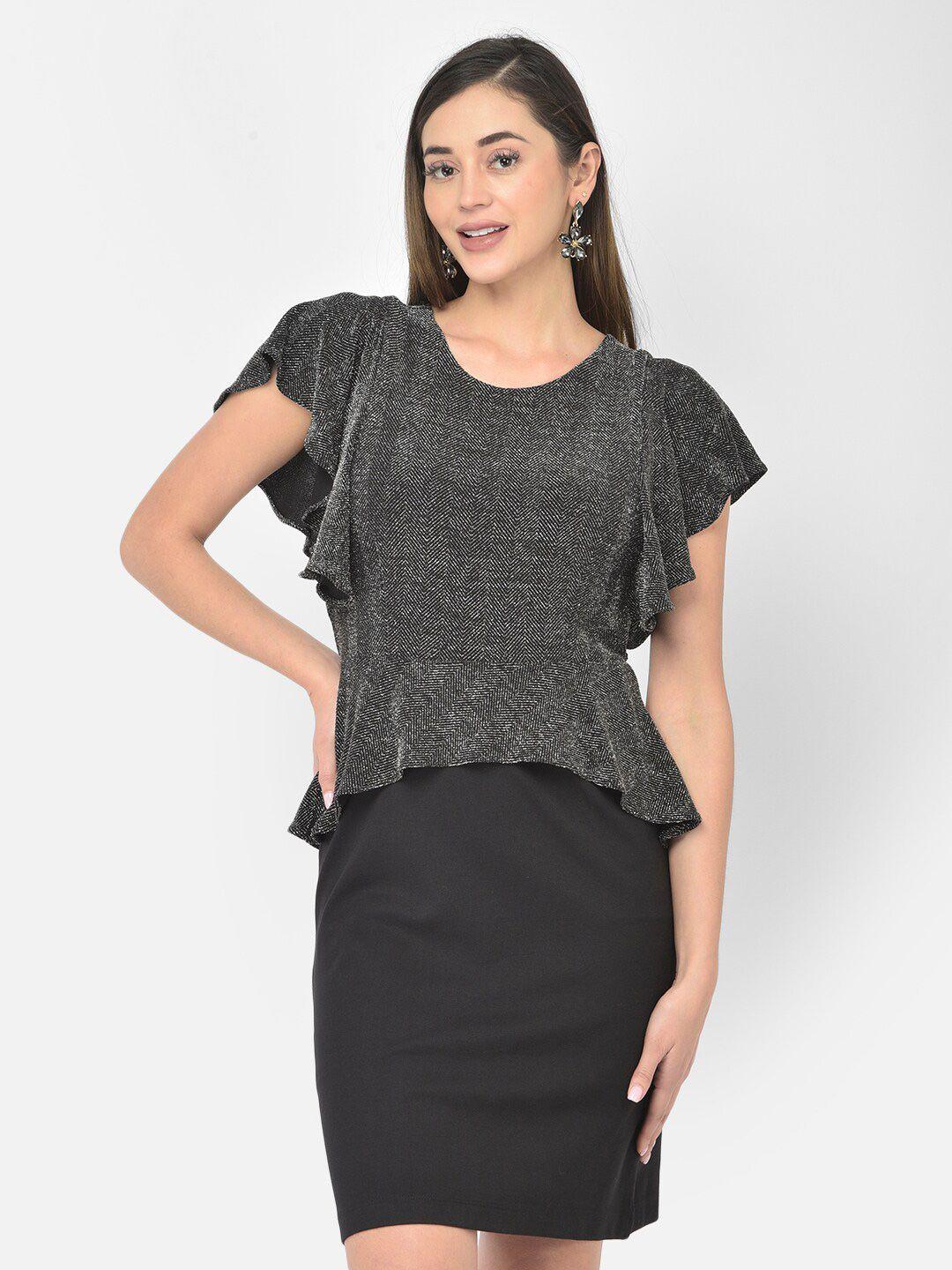 latin quarters black peplum dress