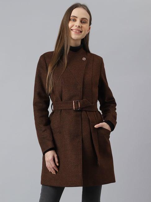 latin quarters dark rust overcoat