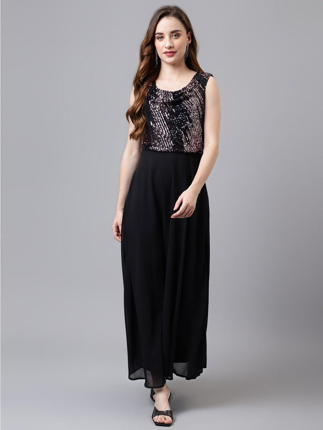 latin quarters embellished sequined sleeveless maxi dress