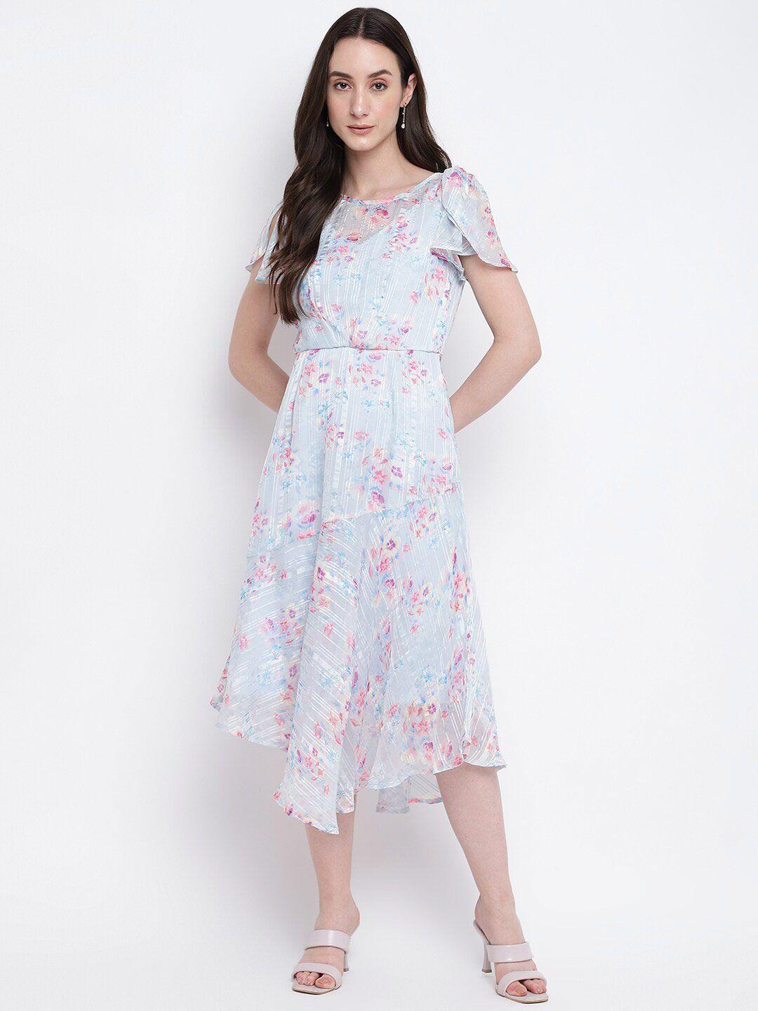 latin quarters flared sleeves floral printed dress