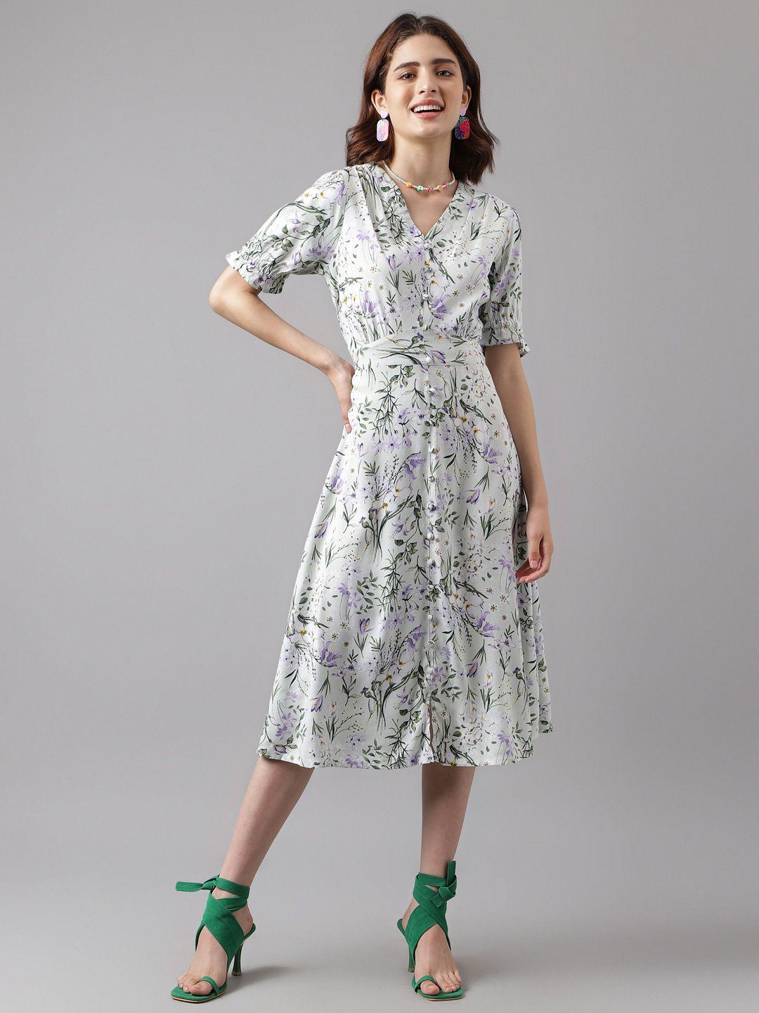 latin quarters floral print midi dress