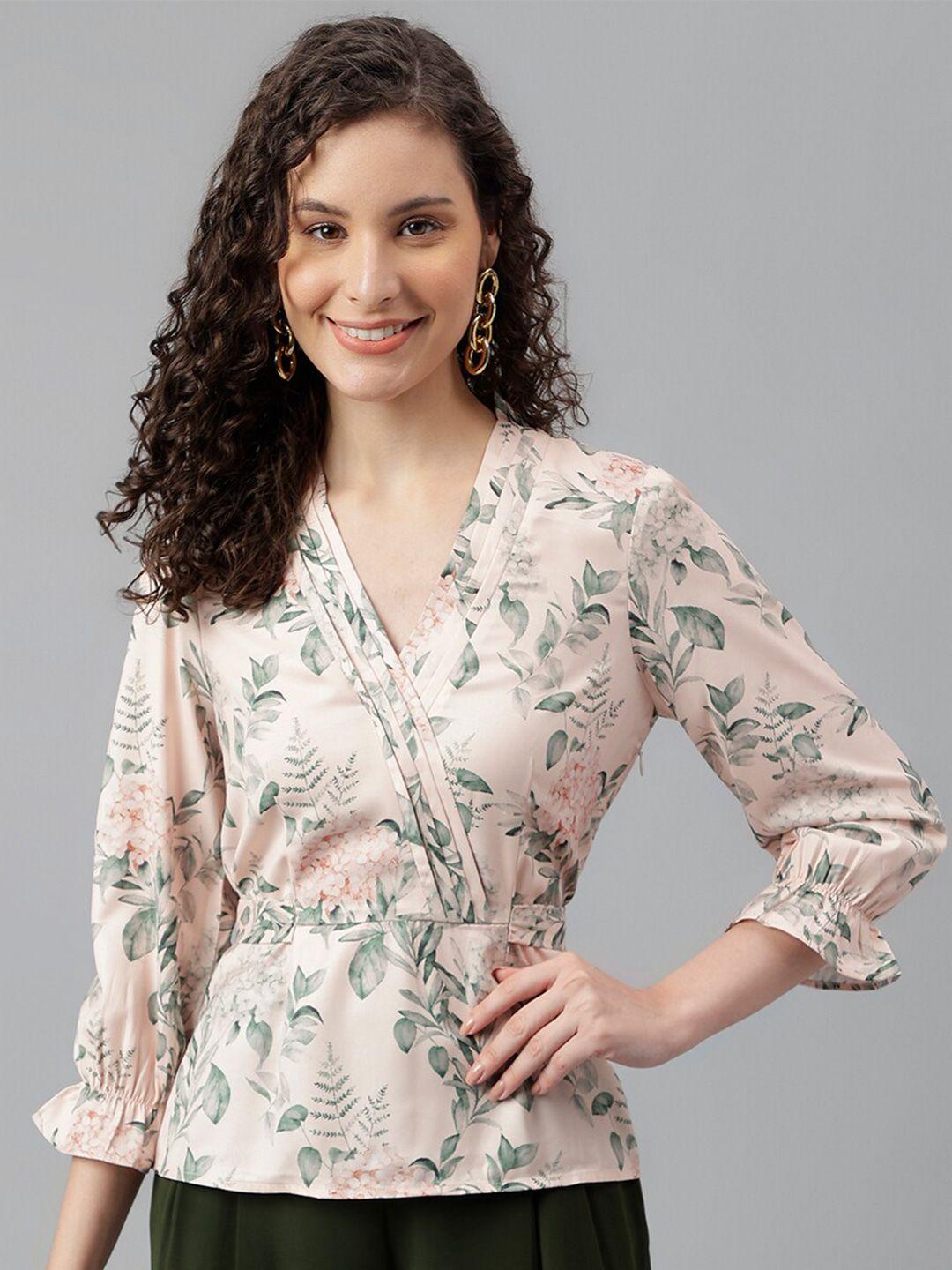 latin quarters floral print wrap top