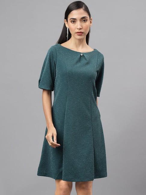 latin quarters green a line dress