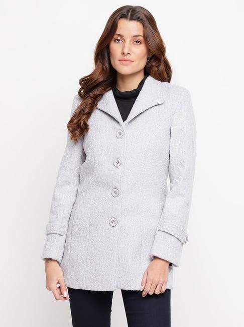 latin quarters grey regular fit coat